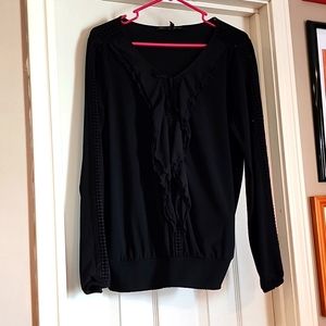 WHBM black blouse
